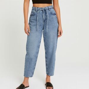 Ban Jara High Rise Barrel Leg Jeans Womens Sz 3/25 VTG Y2k 100% Cotton